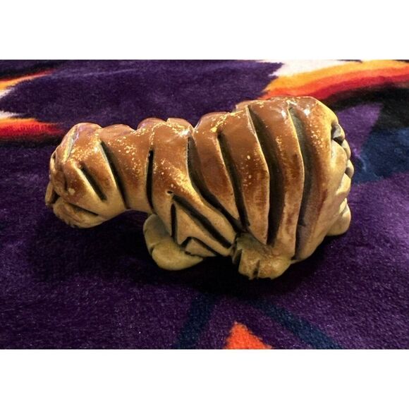 Vtg‎ Artesania Rinconada Ceramic Female Tiger Cat Animal Figurine Uruguay Signed - Picture 2 of 7